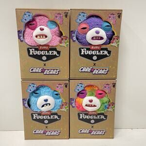 Fuggler X Carebears Zuru Care Bears Ugly Plush Complete Set of All 4 Rare
